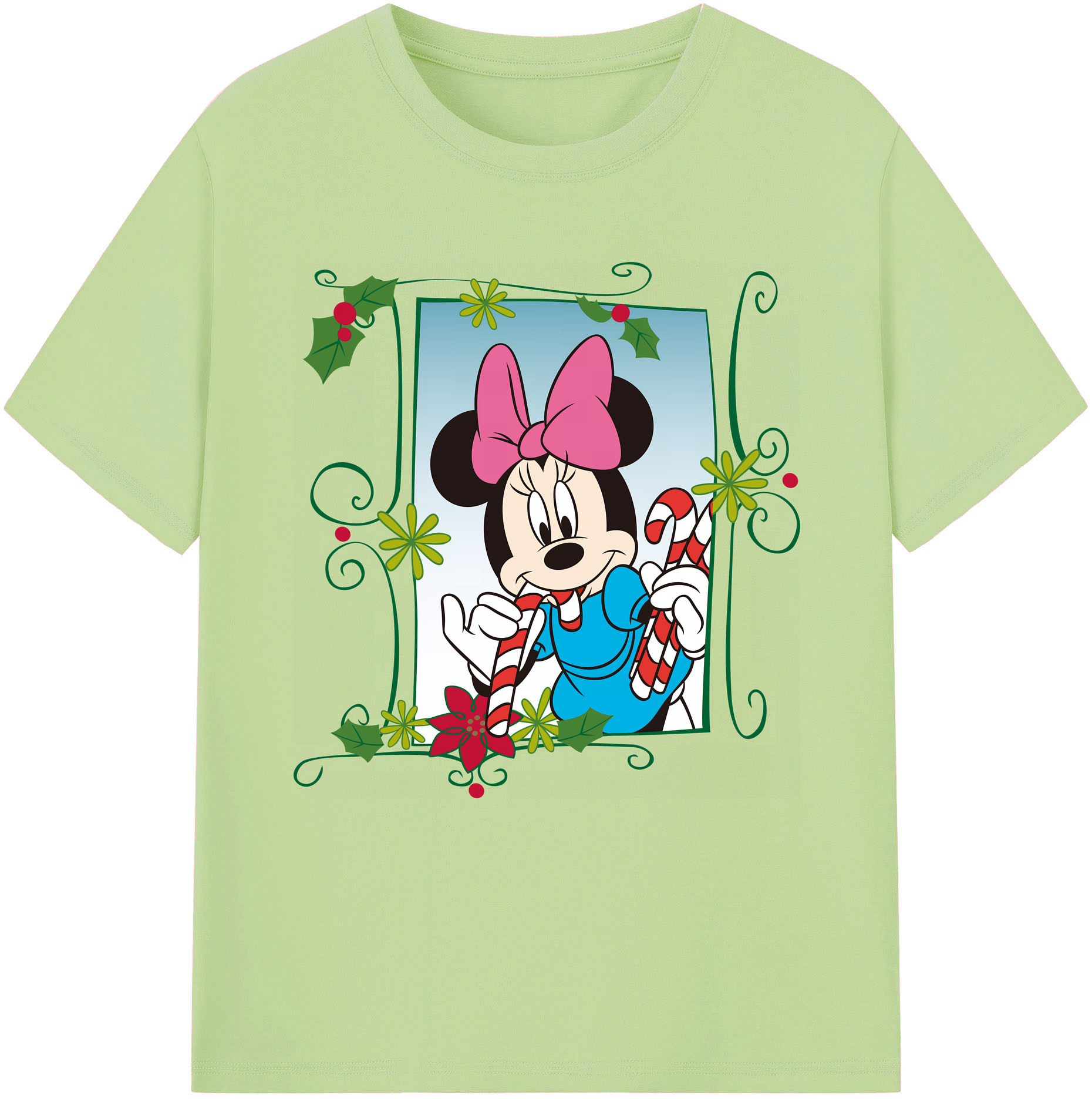 （画像用） ミッキーマウス Mickey Mouse 綿100％半袖Tシャツ（フロントプリント）
